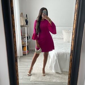Lulu’s Pink Bell Sleeve Dress